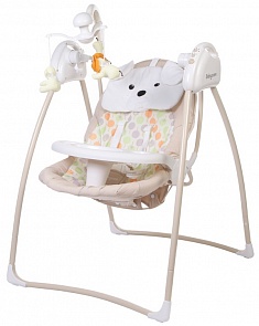 Электрокачели Baby Care Butterfly с адаптером, Beige (Baby Care, SW110_Beige)